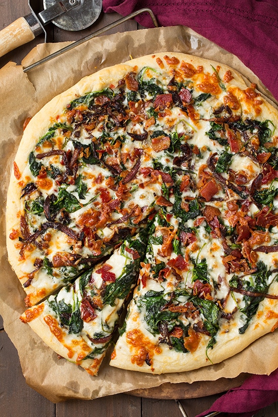 Master The Flavor: Caramelized Onion Bacon Spinach Pizza